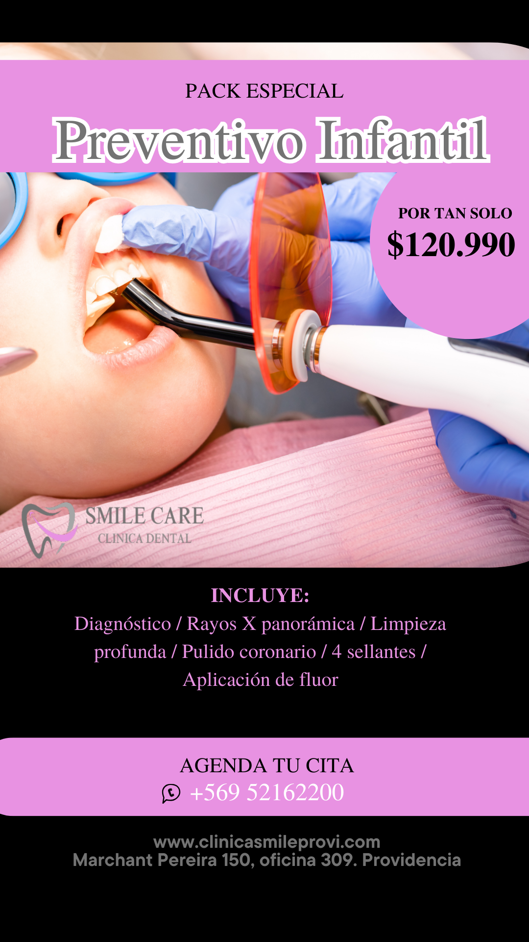 Pack Preventivo Infantil — $120.990
